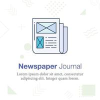 Newspaper, journal vector illustration icon