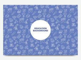School education pattern design, steady and learning materials digital illustration vector