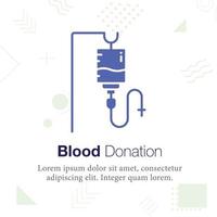 ilustración de icono de vector de donación de sangre