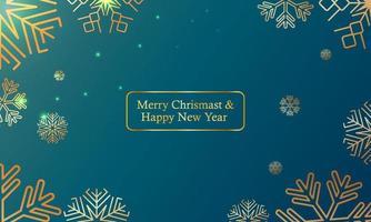 Luxury gradient merry christmas and happy new year background vector