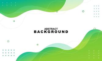 green gradient wavy abstract banner template vector