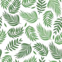 Seamless pattern with tropical leaves. Vector graphics.