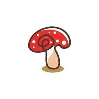 Mushroom vector logo illustration template