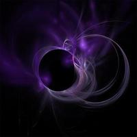 graphic black and purple space illustration, star system, rendering, design photo