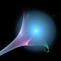blue abstract element on black background, digital graphic, background, modern design photo