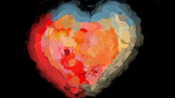 fondo de flor de corazones de ilustración digital foto
