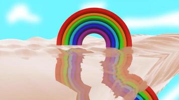 Rainbow Joy Background Video 3D Rendering photo