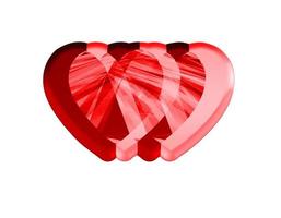 3D Rendering Romantic Heart Background photo