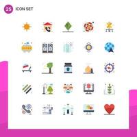 Set of 25 Modern UI Icons Symbols Signs for sign sample leaf color wheel color catalog Editable Vector Design Elements