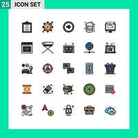 25 Creative Icons Modern Signs and Symbols of test exam button food beer Editable Vector Design Elements