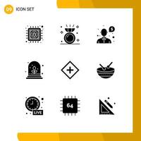 paquete de iconos de vector de stock de 9 signos y símbolos de línea para aumentar la ayuda al cliente planta de crecimiento experimental elementos de diseño de vector editables