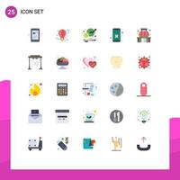 25 Creative Icons Modern Signs and Symbols of shop app chat delete close Editable Vector Design Elements