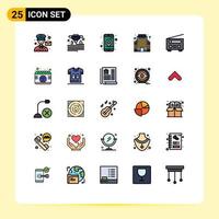 25 Creative Icons Modern Signs and Symbols of device hotel printer commercial navigation Editable Vector Design Elements