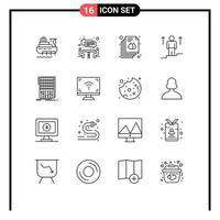 16 Thematic Vector Outlines and Editable Symbols of control success page man up Editable Vector Design Elements