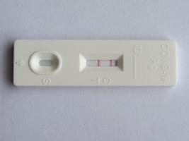 Positive Covid 19 antigen rapid test photo