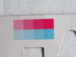 barras de color para control de calidad de impresión foto