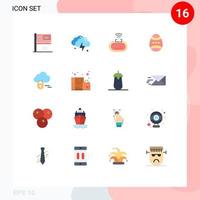 16 Universal Flat Colors Set for Web and Mobile Applications cloud easter weather decoration signal Editable Pack of Creative Vector Design Elements