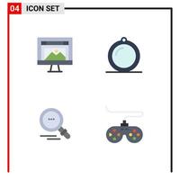 4 Creative Icons Modern Signs and Symbols of app search image furniture motivation Editable Vector Design Elements