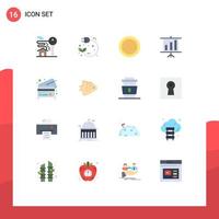 16 Creative Icons Modern Signs and Symbols of cards presentation pull chart vegetable Editable Pack of Creative Vector Design Elements