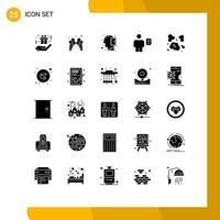 Universal Icon Symbols Group of 25 Modern Solid Glyphs of dust profile mind human body Editable Vector Design Elements