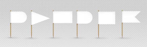 White flags,  banners of different shapes vector