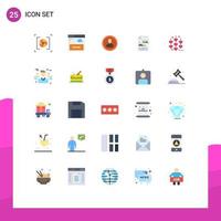 Group of 25 Modern Flat Colors Set for file creative avatar user person Editable Vector Design Elements