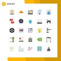 Modern Set of 25 Flat Colors Pictograph of person key marketing business idea Editable Vector Design Elements