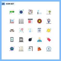 Modern Set of 25 Flat Colors Pictograph of sport platform design jump sketching Editable Vector Design Elements