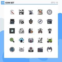 25 Creative Icons Modern Signs and Symbols of cinema wellness designer waist technology Editable Vector Design Elements