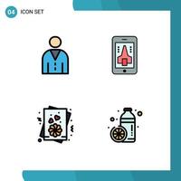 4 Creative Icons Modern Signs and Symbols of avatar card people playing valentine Editable Vector Design Elements