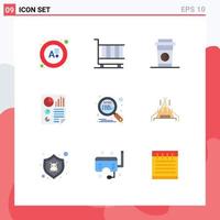 9 Creative Icons Modern Signs and Symbols of optimization report coffee page data Editable Vector Design Elements