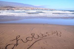 Sandy beach on the Canary Islands photo