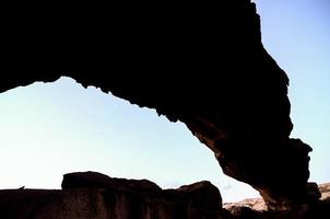 Rock formation silhouette photo