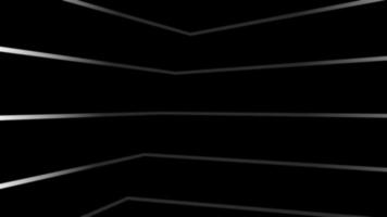 in movimento grigio-bianco orizzontale Linee per il superiore su un' nero sfondo video