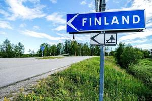 The border between Finland and Sweden photo