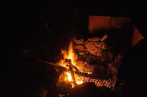 Fire in the dark photo