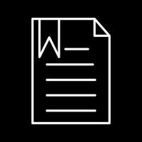 Unique Bookmarked Document Vector Icon