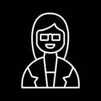 icono de vector de profesora única