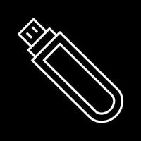 icono de vector de unidad usb único