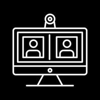 icono de vector de videollamada