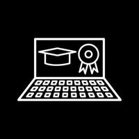 Unique Online Degree Vector Icon