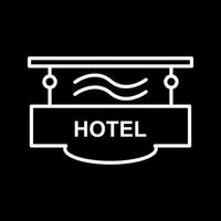 icono de vector de signo de hotel