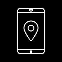 icono de vector de servicio gps único