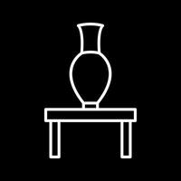 Vase Exhibit Vector Icon