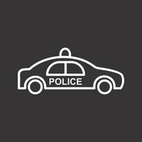 icono de vector de coche de policía