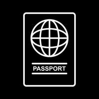 icono de vector de pasaporte
