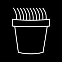 Grass Pot Vector Icon