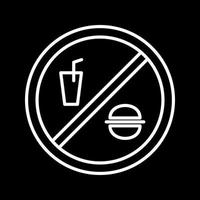 No Food or Drinks Vector Icon