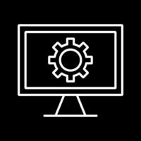 icono de vector de pantalla de monitor