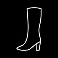 icono de vector de botas largas